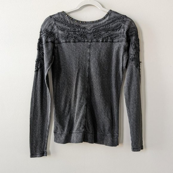 Vintage Free People Embroidered Long Sleeve Tee - Picture 2 of 7